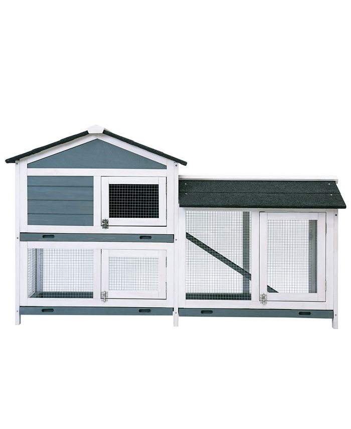 PurLove Pet Rabbit Hutch Wooden House Chicken Coop for Small Animals