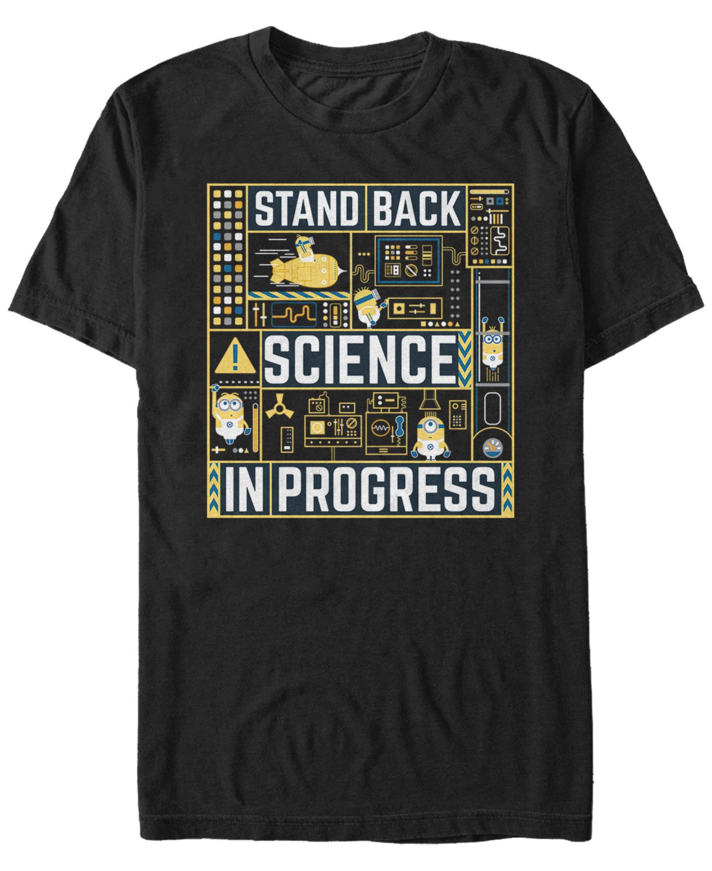 Мужская футболка Fifth Sun Minions Illumination Despicable Me 3 Stand Back, Science In Progress Short Sleeve, цвет: Чёрный — фото 1