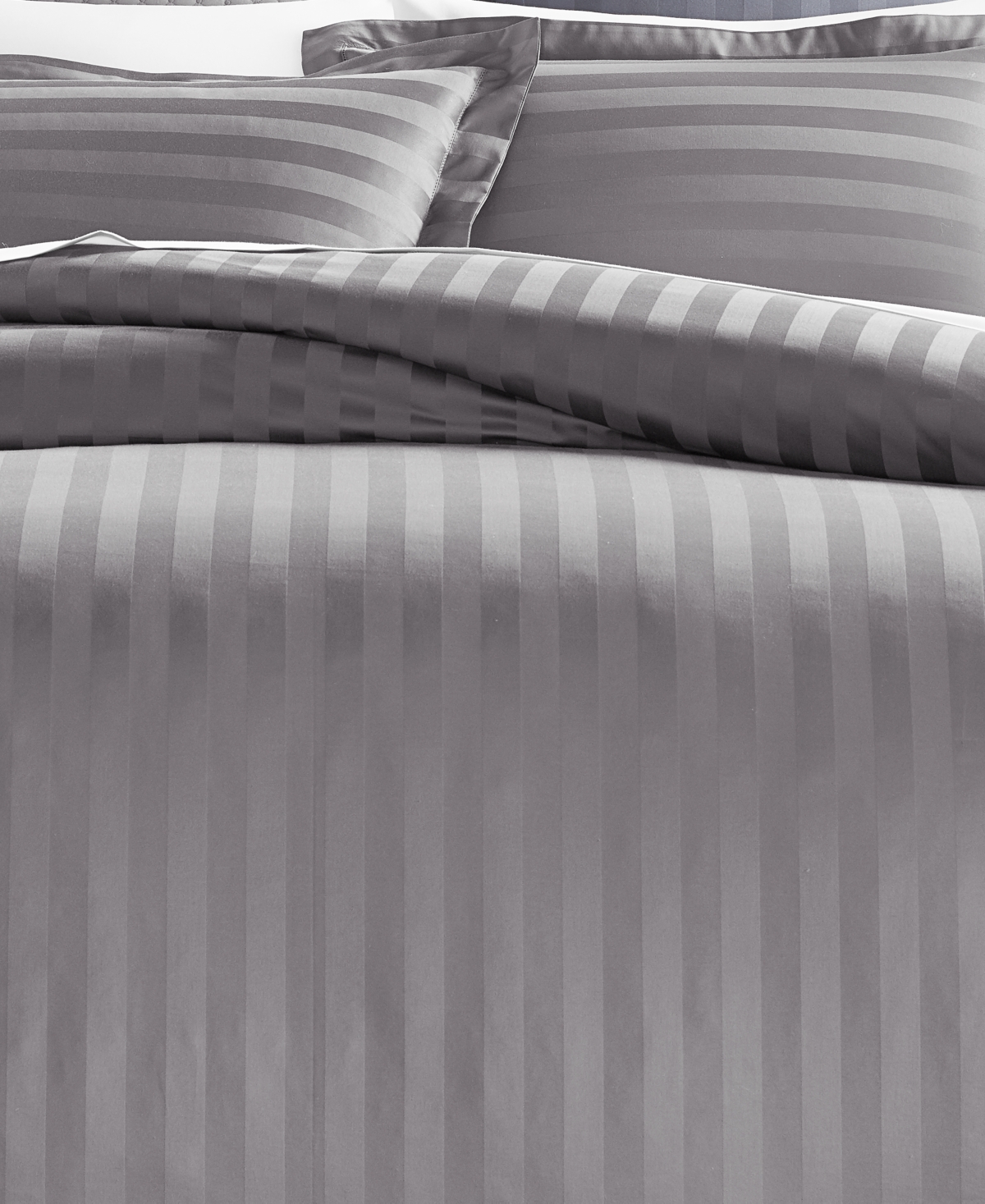 Closeout! Charter Club 1.5" Stripe 550 Thread Count 100% Cotton 3-Pc. Duvet Cover Set, King, Exclusively at Macy's