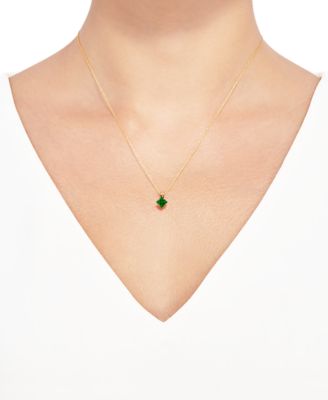 Gemstone 18 Pendant Necklace in 14k Gold