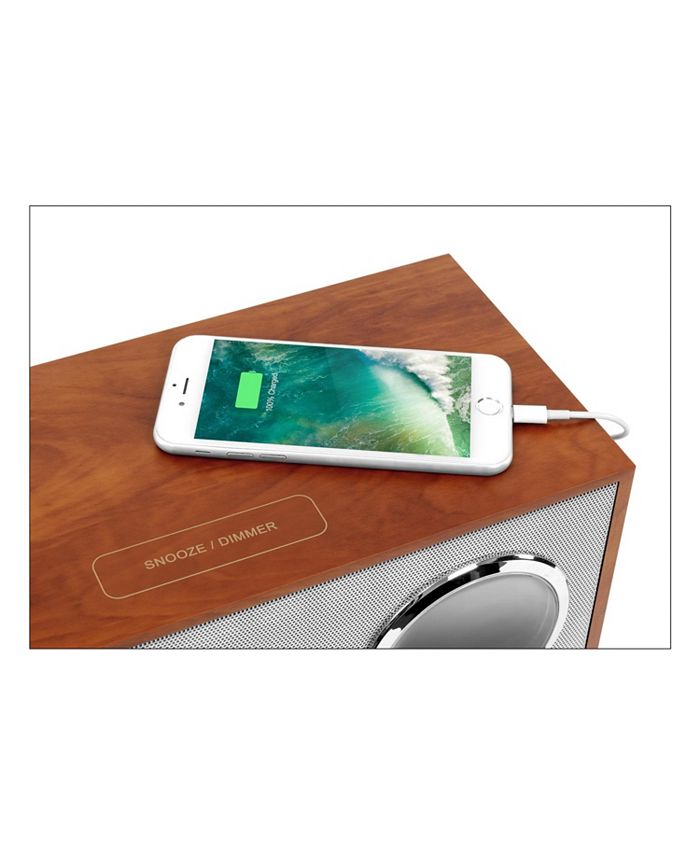 Innovative Technology Victrola Bluetooth Analog Clock Stereo with FM