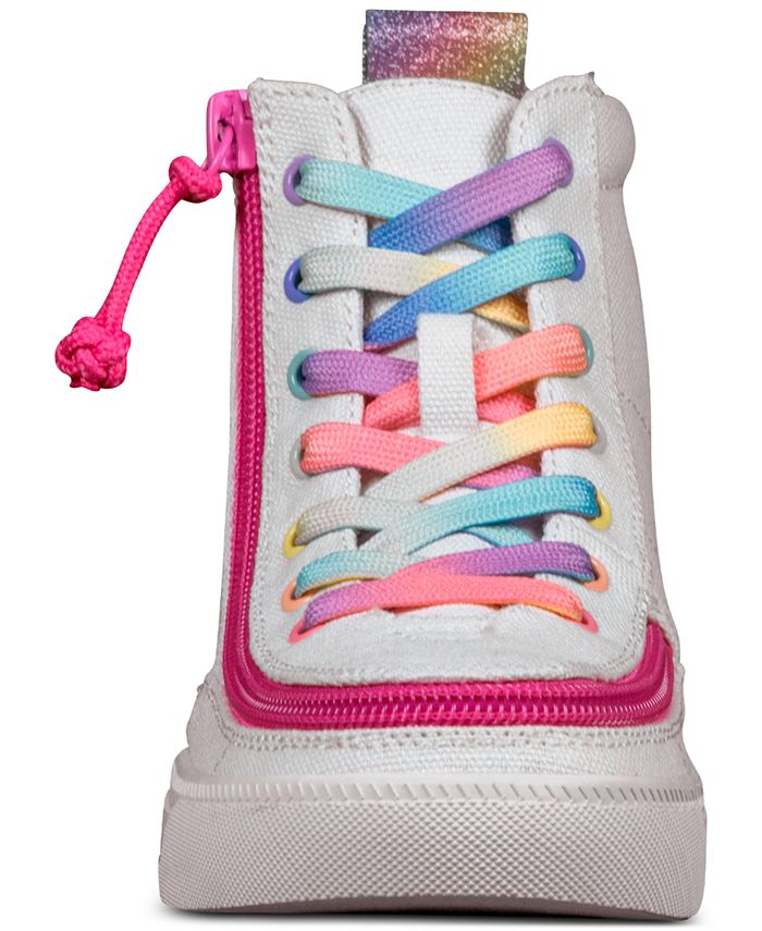 BILLY Footwear BILLY Little Girls Rainbow Classic Lace High Top Casual