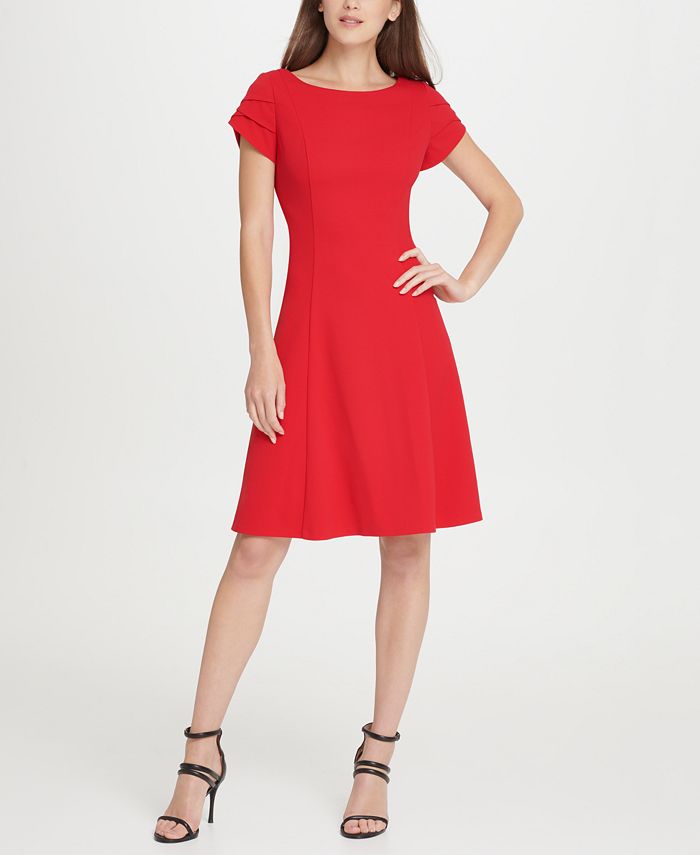 dkny red dress at macy's