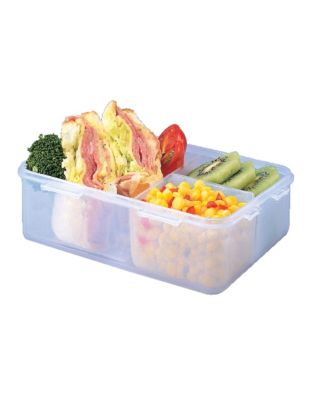 Lock n Lock Easy Essentials On the Go Divided Rectangular 34-Oz. Food Storage Container