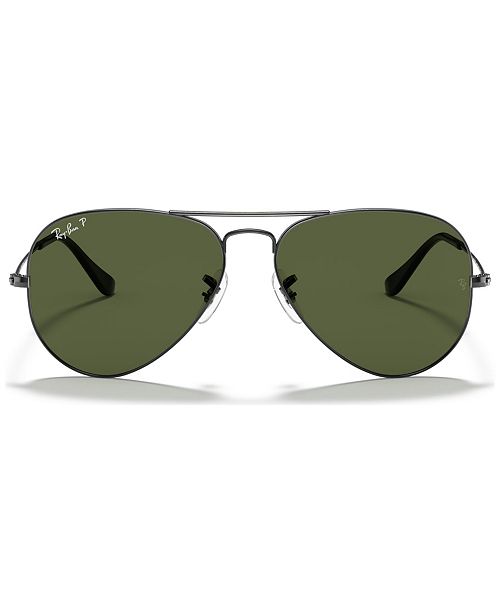 Ray Ban Original Aviator Polarized Sunglasses Rb3025 58 Reviews