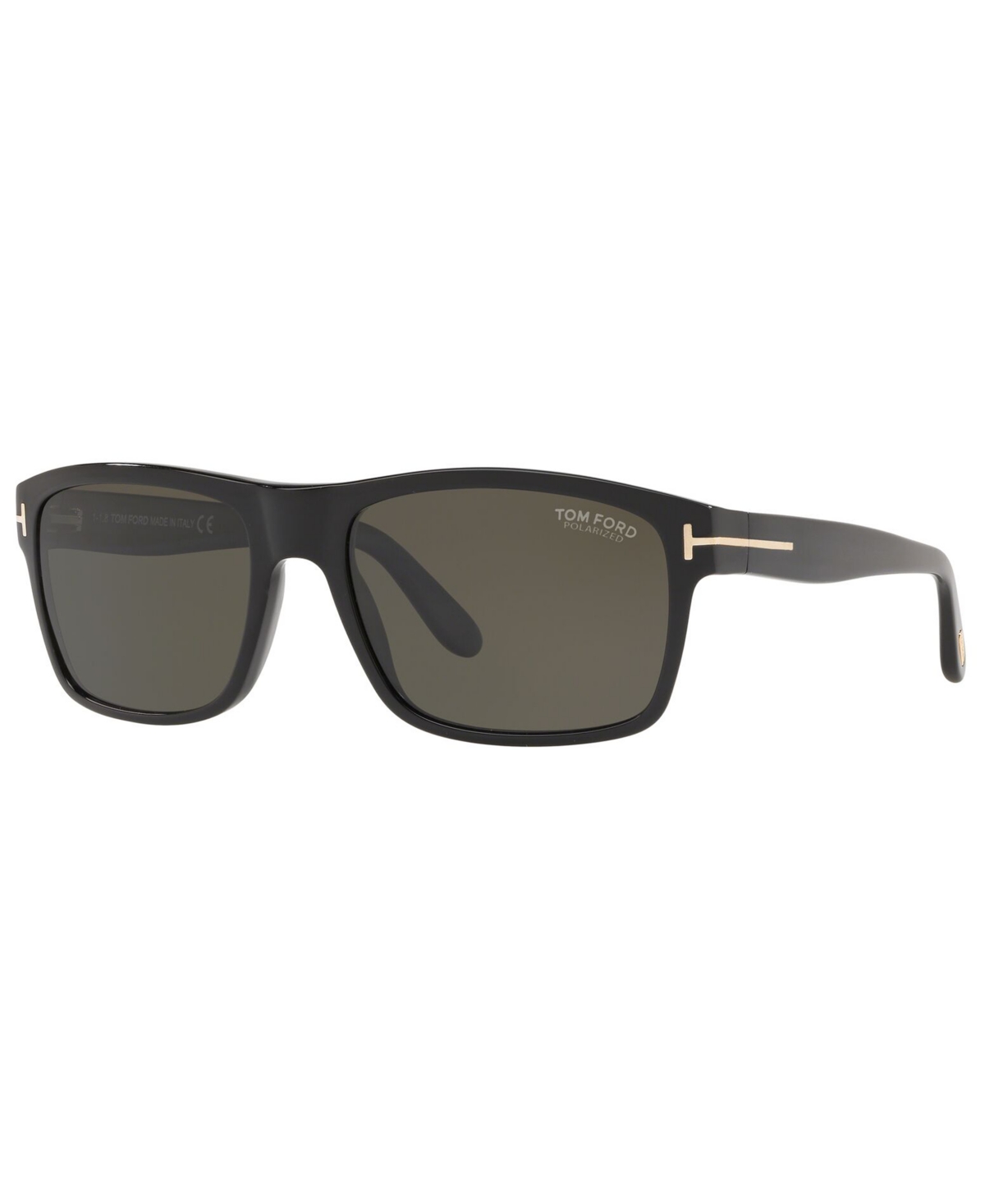 Tom Ford Men's Polarized Sunglasses, Tr001026 In Black Shiny,grey Polar