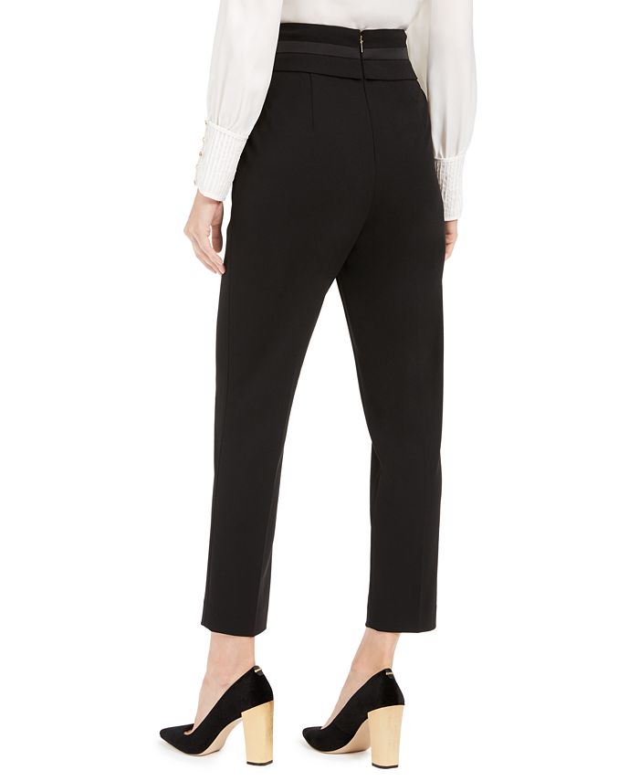 Calvin Klein High-Waist Tuxedo Pants - Macy's