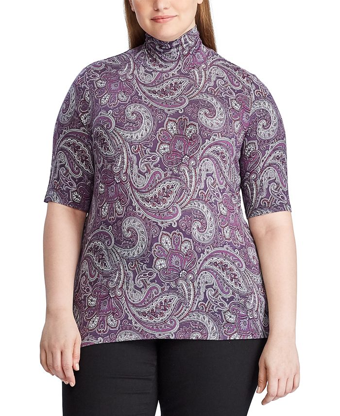Lauren Ralph Lauren Plus Size Stretch Turtleneck Top Macy's