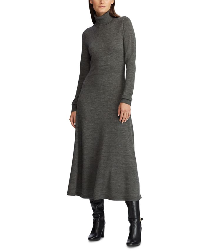 Lauren Ralph Lauren Wool Turtleneck Dress - Macy's