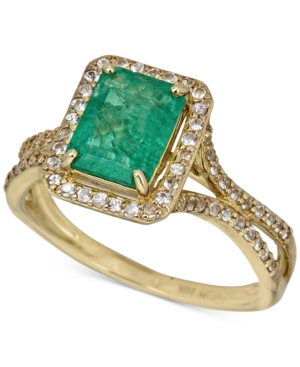 image of Certified Ruby (1-1/2 ct. t.w.) & White Sapphire (1/3 ct. t.w.) Ring in 14k Rose Gold (Also in Sapphire & Emerald)