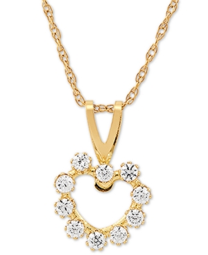 image of Swarovski Zirconia Open Heart 18