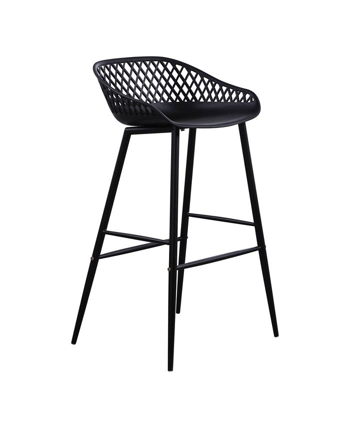 Moe's Home Collection Piazza Outdoor Bar Stool Black Set of Two Macy's