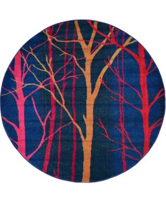 Bayshore Home Newwolf New4 Blue Area Rug Collection