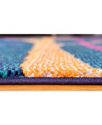 Bayshore Home Newwolf New4 Blue Area Rug Collection