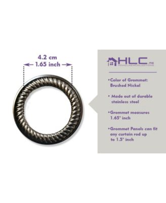 2 Piece Semi Sheer Voile Window Curtain Drapes Grommet Panels for Bedroom, Living Room & Kids Room