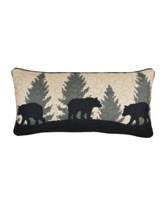 Bear Walk Plaid Decorative Pillow, 11" x 22"