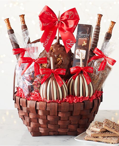 Mrs. Prindables 11Pc. Grand Holiday Caramel Apple Gift Basket
