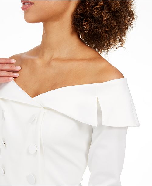 adrianna papell off the shoulder