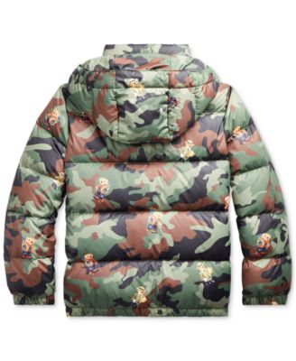 Polo Ralph Lauren Big Boys Hawthorne Bear Graphic Camo Jacket - Macy's