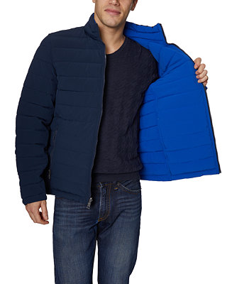 Nautica Men's Mid-Weight Stretch Reversible Puffer Jacket 