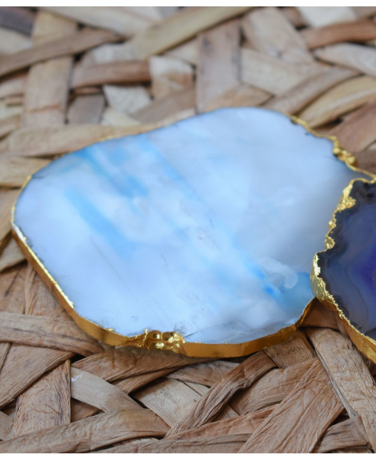 Nature's Decorations - Agate Gnarled Coasters, Set of 4