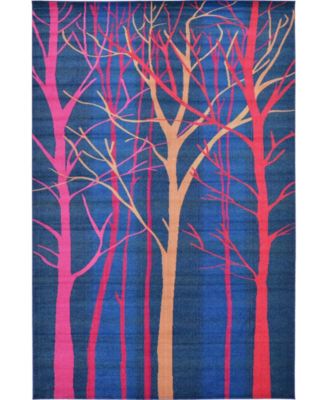 Bayshore Home Newwolf New4 Blue Area Rug Collection