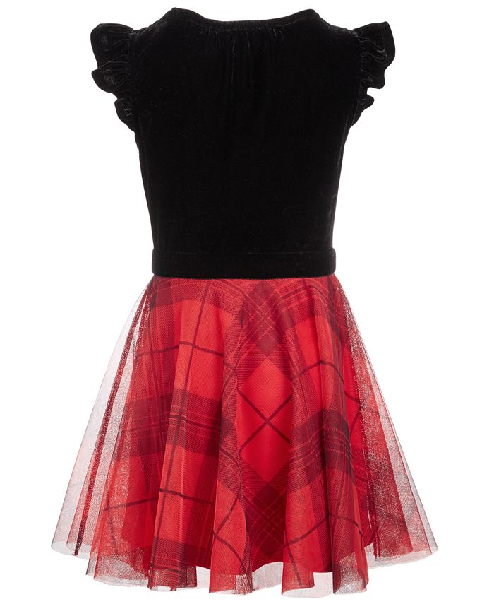 Epic Threads Toddler Girls Metallic Knit Flutter Dress Red Size 3t