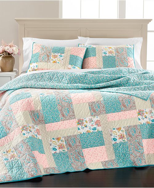 Martha Stewart Collection Southern Living Patchwork Twin Quilt, Created