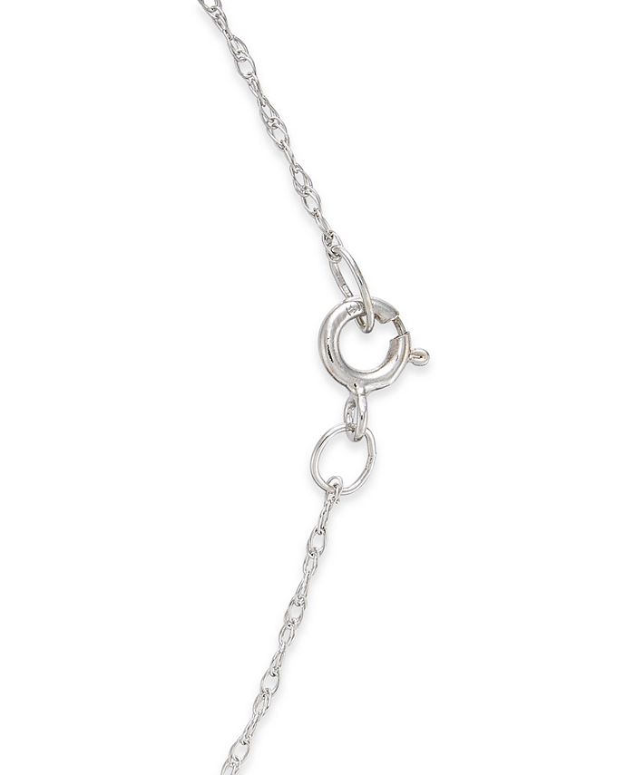 Macy's - Diamond Open Heart 18" Pendant Necklace (1/4 ct. t.w.) in 14k White Gold
