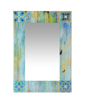 Infinity Instruments Decorative Rectangle Wall Mirror In Blue