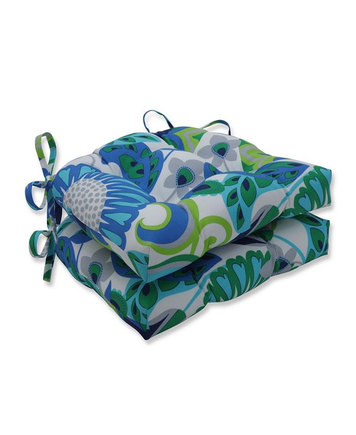 Pillow Perfect Sophia Floral 16.5" x 15" Outdoor Chair Pad Seat