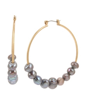 image of Robert Lee Morris Soho Medium Pearl Hoop Earrings 2