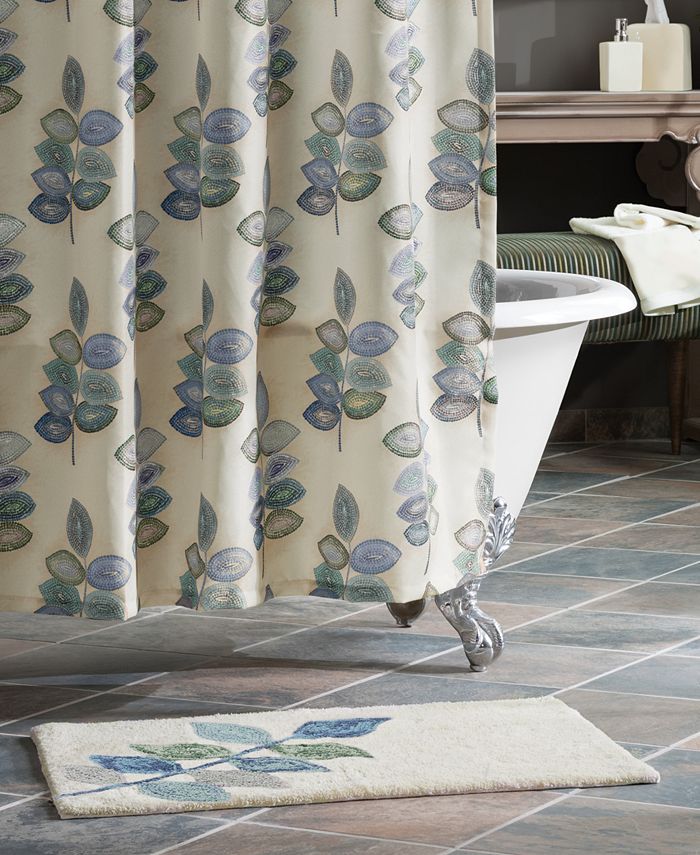 Croscill Mosaic Leaves Spa 70" x 72" Shower Curtain Macy's