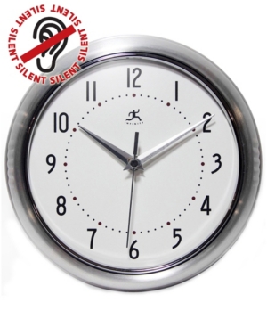 Infinity Instruments Round Wall Clock In Silver