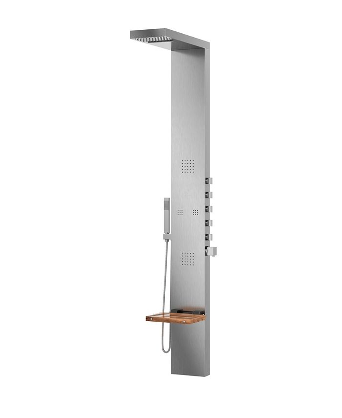 Pulse Shower Spas Pulse ShowerSpas Oahu Matte Brushed Stainless Steel