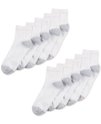 Hanes - Men's 10-Pk. Cushioned Ankle Socks