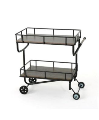 Noble House - Logan Industrial Bar Cart, Quick Ship