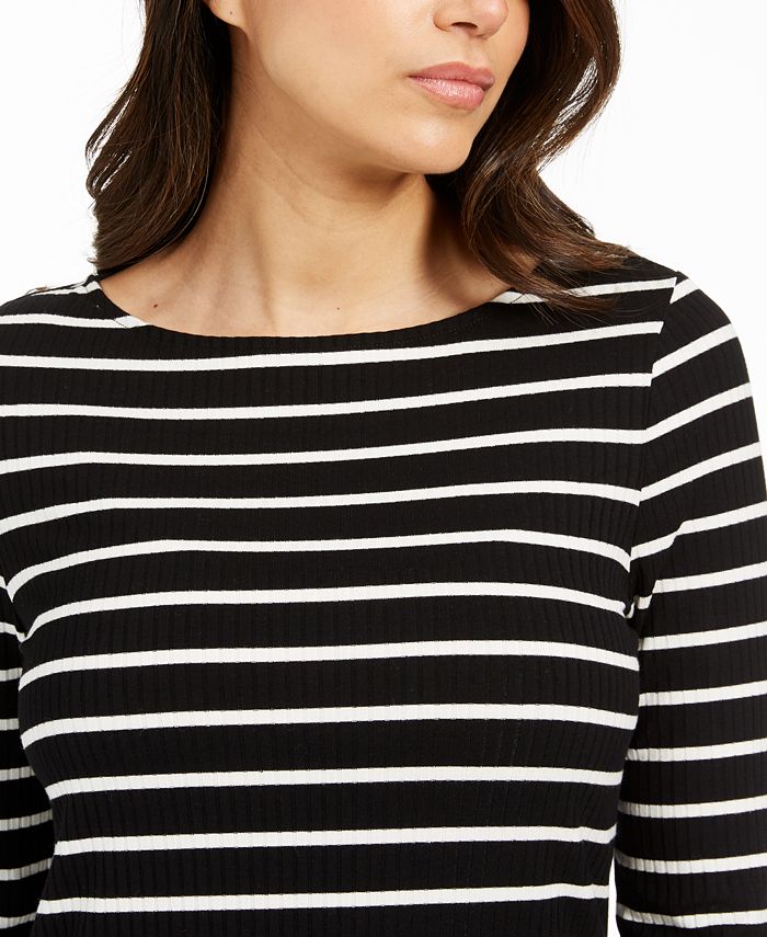 Charter Club Petite Striped Top, Created for Macy's & Reviews - Tops ...