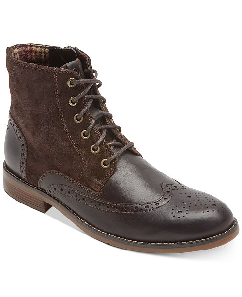 Rockport Men S Colden Wingtip Dress Casual Boots Reviews All