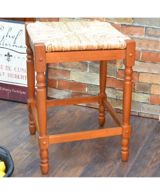 French Country 24" Turned Leg Seat Stool