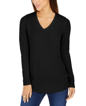 image of Charter Club V-Neck Sweater, Created for Macy-s