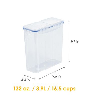 Lock & Lock Easy Essentials 16.5-Cup Pantry Cereal Storage Container with Flip Lid