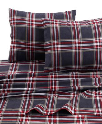 Heritage Plaid 5-ounce Flannel Printed Extra Deep Pocket Sheet Set, Twin