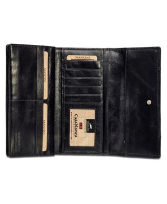 Casablanca Collection RFID Secure Ladies Trifold Wing Wallet