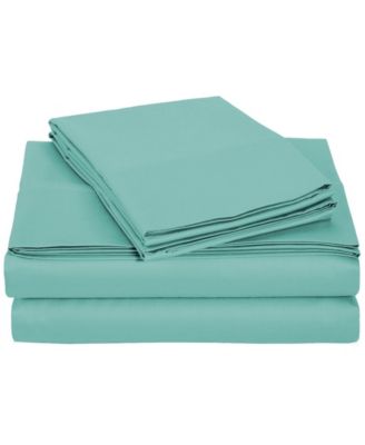 Universal Home Fashions - University 6 pc Teal Solid Queen Sheet Set