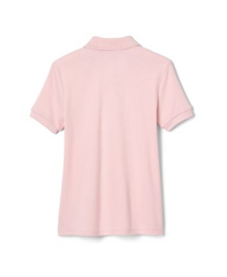 Big Girls Short Sleeve Picot Collar Interlock Polo Shirt