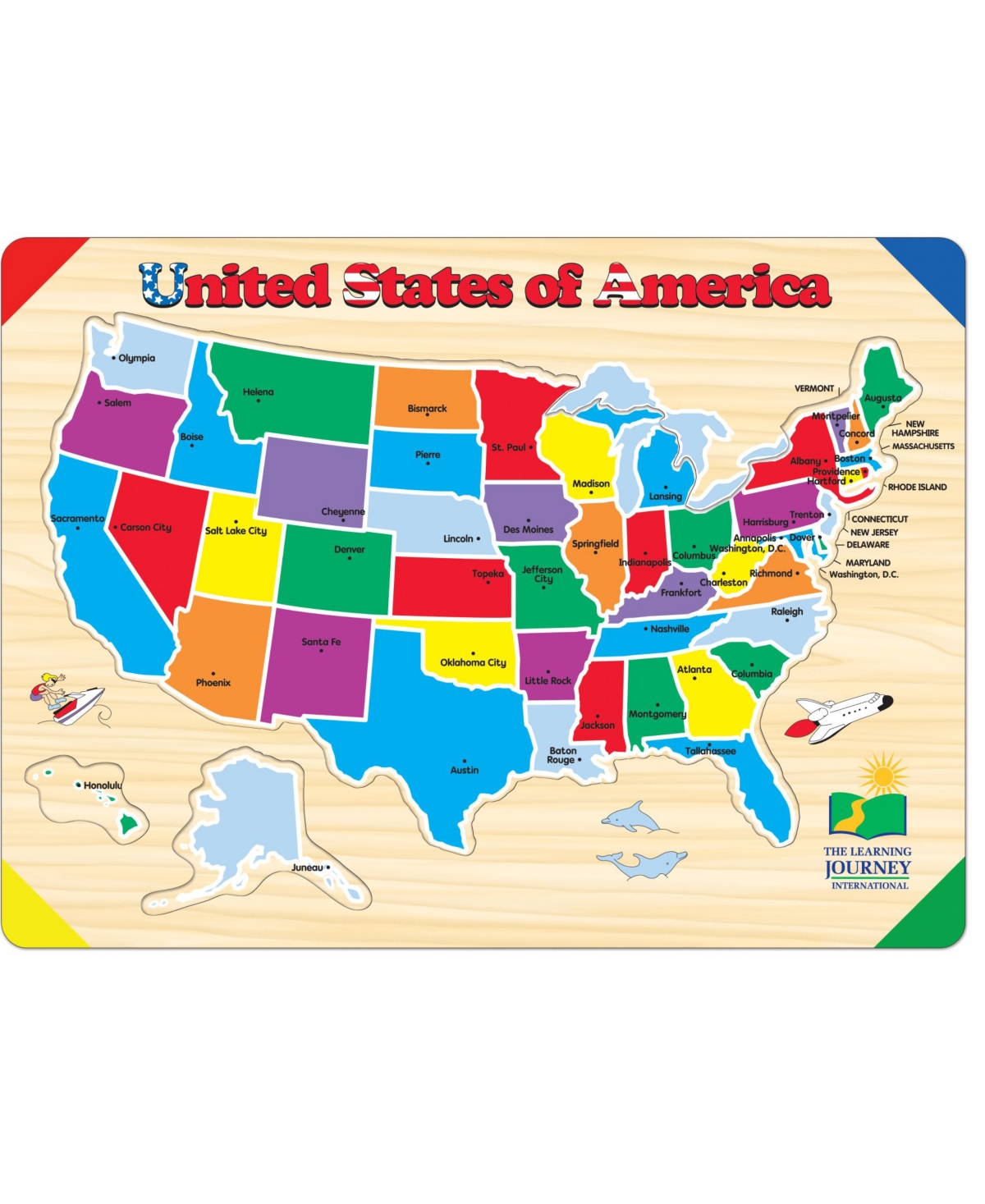Shop The Learning Journey Lift And Learn Usa Map Puzzle In Multi