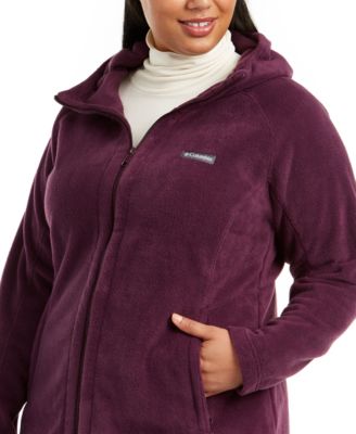 plus size fleece jacket with hood