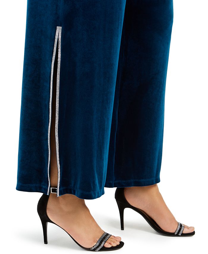 MSK Plus Size Embellished Velvet Pants Macy's
