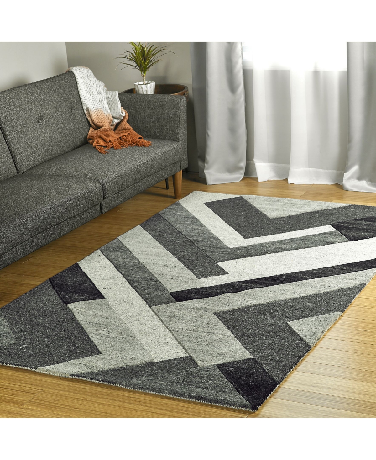 Kaleen Alzada ALZ03-38Area Rug - Charcoal